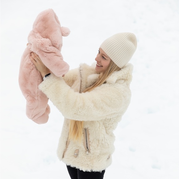 Genuine Fur Pink Baby Snowsuit 3M - Picture 8 of 8